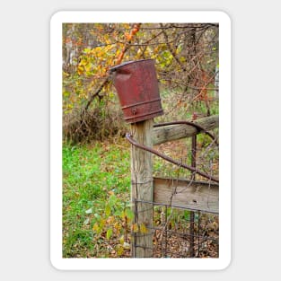 A Bucket and a Post Sticker